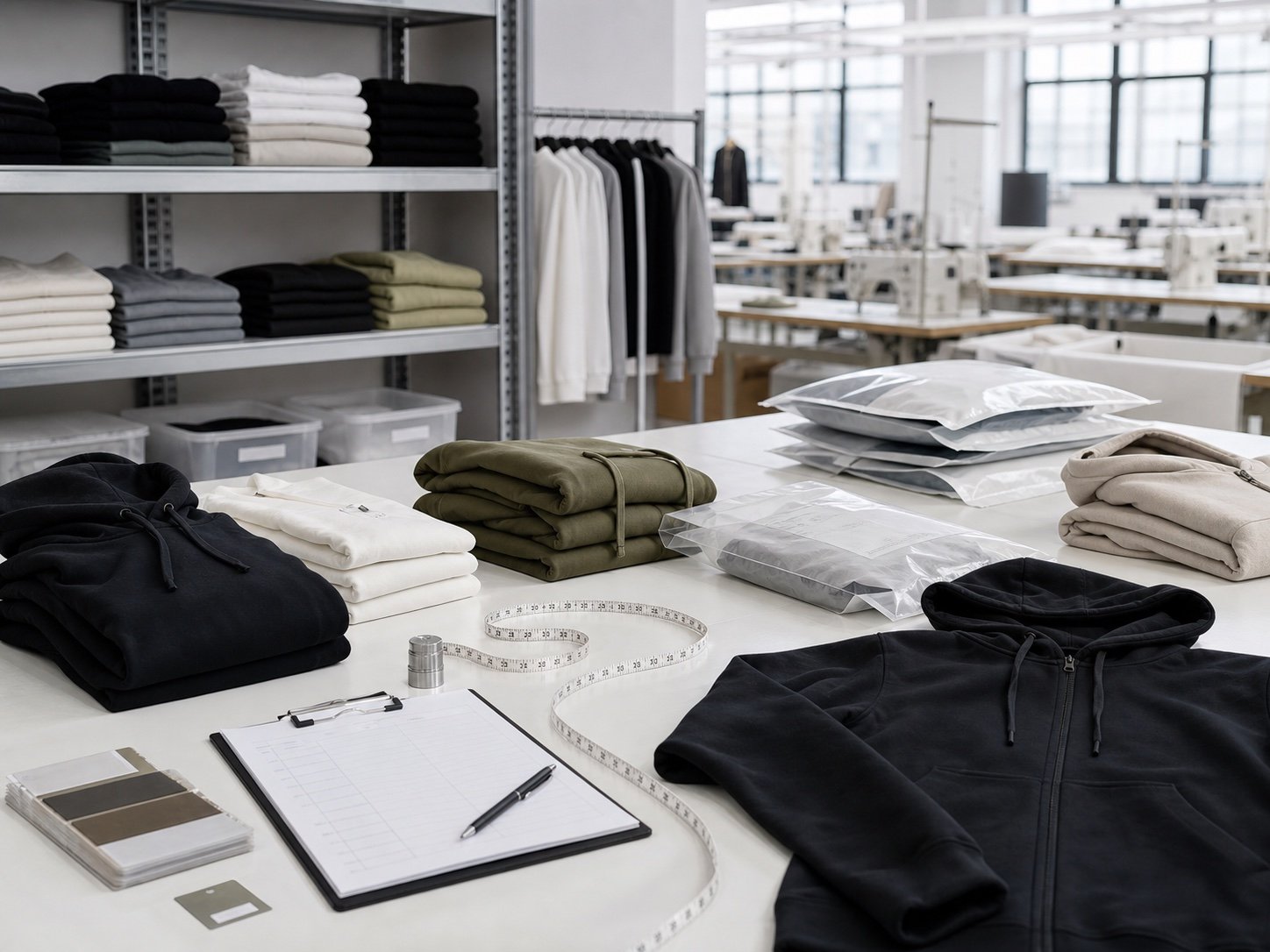 Garment QC and packing workflow